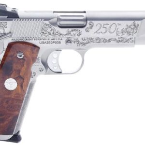 WILSON 250TH 1911 FS 9MM 5" - LASER ENGRAVED FRAME STAINLESS