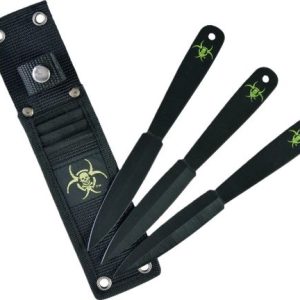 RUKO THROWNING KNIVES 3 PC - 7.38" CARBON STEEL CLAMSHELL