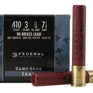 Federal 410 Bore Ammunition Game-Shok H41375 3" #7.5 Shot 11/16oz 1135fps Case of 250 Rounds