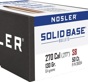 NOSLER BULLETS 270 CAL .277 - 130GR SOLID BASE SP 50CT