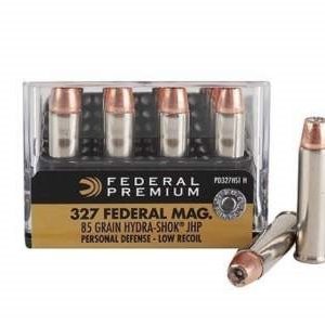 Federal 327 Federal Magnum Ammunition Hydra-Shok PD327HS1H 85 Grain Jacketed Hollow Point 20 rounds