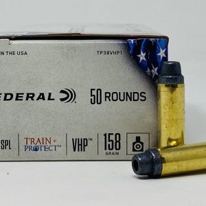 Federal 38 Special Ammunition Train + Protect 158 Grain Versatile Hollow Point 50 Rounds