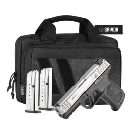 SMITH & WESSON SD9 2.0 BUNDLE 9MM PSTL NTS 2 TONE 4" SAVIOR BAG, 3-16RD