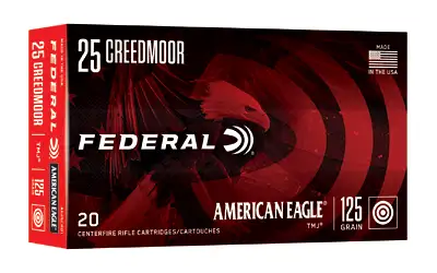FEDERAL AE 25 CREEDMOOR 125GR FMJ 20/BX 10BX/CS