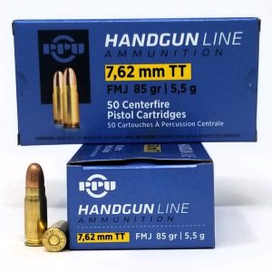 Prvi PPU 7.62x25 Tokarev Ammunition PPH7TF 85 Grain Full Metal Jacket 50 Rounds