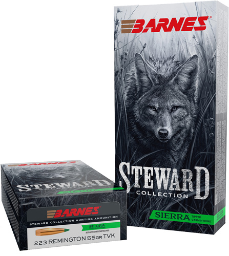 BARNES STEWARD 223 REM 55GR - TIPPED VARMINTKING 20RD 10BX/C
