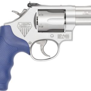 S&W 66 ENGRAVED AMERICAN 250 - 2.75" 357 6-SH BLUE GRIPS