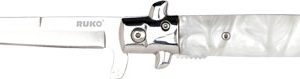 RUKO FOLDER SPRING ASSISTS 4" - WHITE PEARL ACRYLIC HANDLE