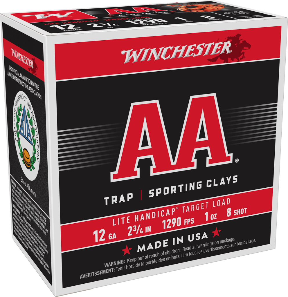 WINCHESTER 12G 2-3/4" #8 AA LTE HNDICAP TRGT 1OZ 25RDS