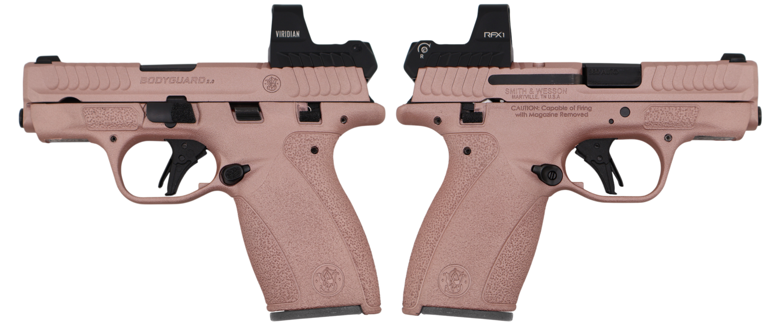 SMITH & WESSON BODYGUARD 2.0 M.S. W/ RFX1 ROSE GOLD OPTIC 380ACP PISTOL 2.75" 1-10RD 1-12RD
