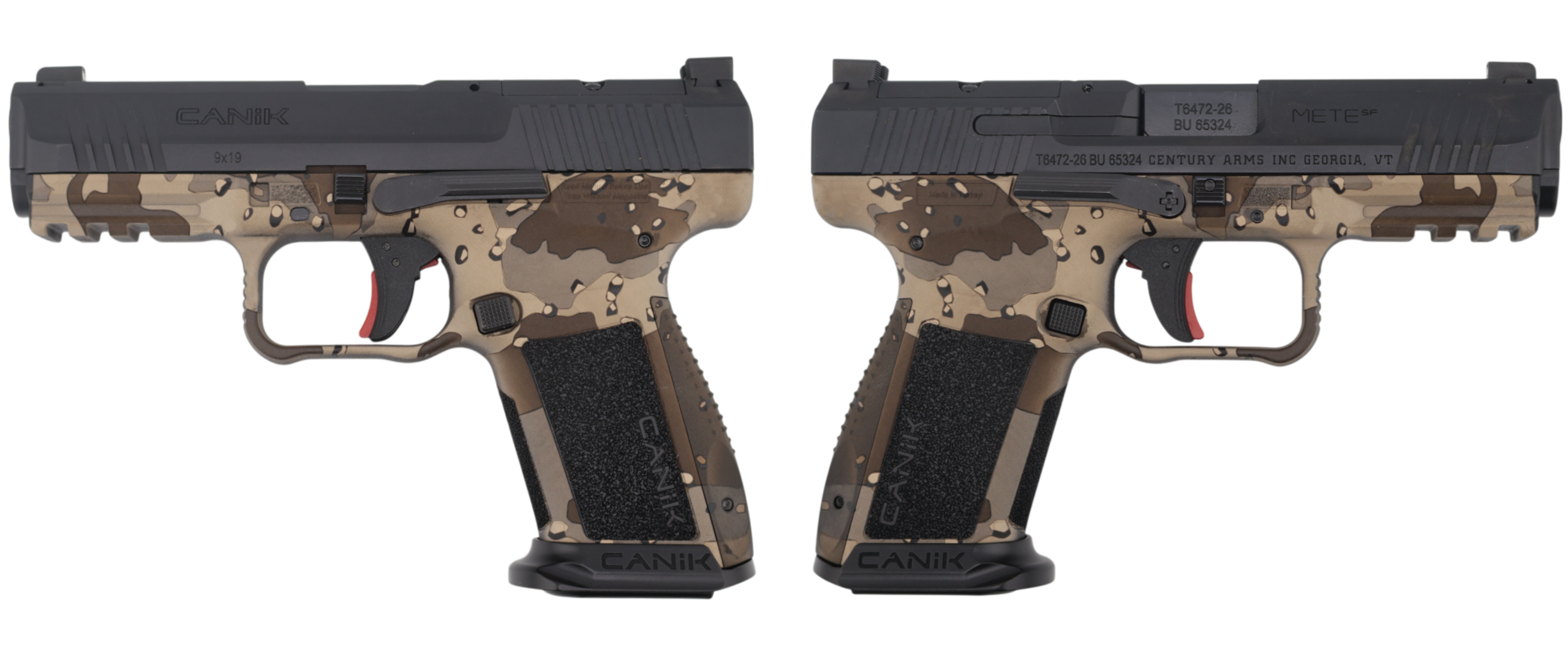 CANIK METE SF ONE SERIES 9MM CHOCOLATE CHIP CAMO PSTL 4.19 BRL 1-15RD MAG