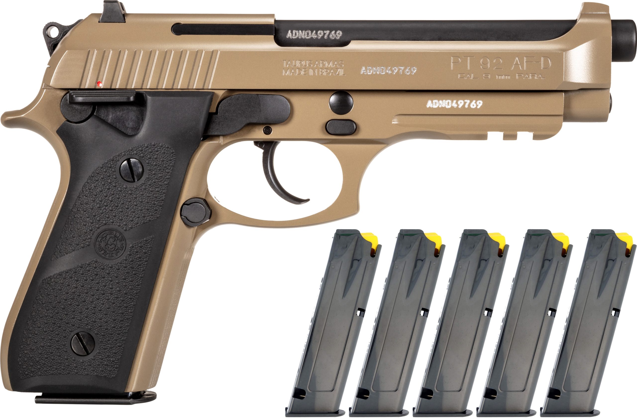 TAU PT92 9MM DA 18RD 6MAG FDE