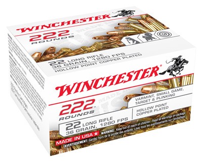 WINCHESTER 22LR 36GR LEAD-HP - 222RD 10BX/CS