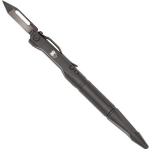 COBRATEC SCRIBE PEN KNIFE 1.5" - BLACK WITH POCKET CLIP