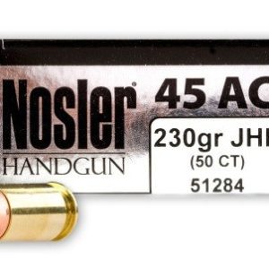 Nosler 45 Auto Ammunition Match Grade 51284 230 Grain Hollow Point 50 Rounds