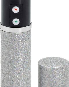 SABRE FASHIONABLE STUN GUN - WITH LIGHT SILVER