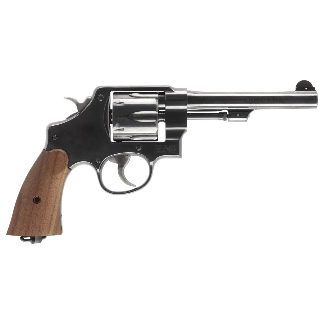 S&W 1917 45ACP 5.5" 6 RDS - WALNUT GRIP 5 MOONCLIPS BLUED
