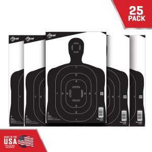 Allen EZ Aim Paper Silhouette Target 12x18 Black & White 25/ct