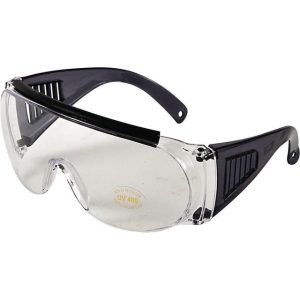 Allen Fit Over Shooting Glasses Black Frames with Clear Lens