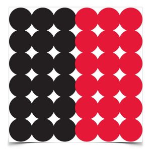 Birchwood Casey Dirty Bird Repair Pasters 1" Red and Black 432/ct