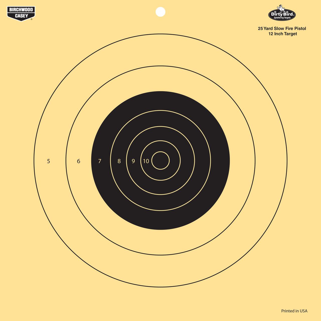 Birchwood Casey Dirty Bird 12" 25 Yard Pistol Reactive Target 12/ct