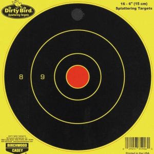 Birchwood Casey Dirty Bird Bull's-Eye Targets 6" Round 16/ct