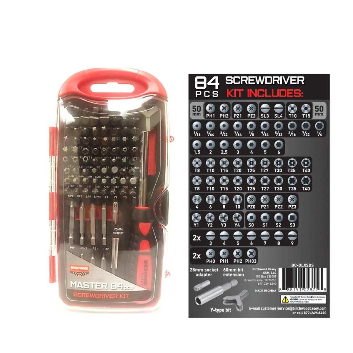Birchwood Casey Master Screwdriver Set 84 pc kit
