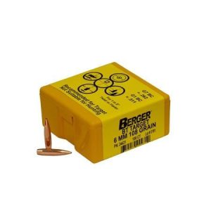 Berger Match Grade Target Bullets 6mm .243" 108 gr BT Target 100/rd