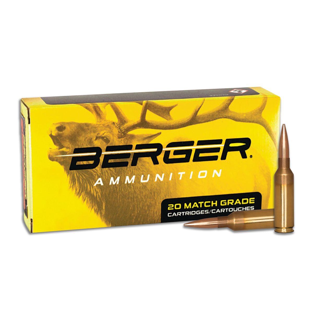 Berger Elite Hunter Rifle Ammuntion 6.8 Western 170gr JHP 2900 fps 20rds
