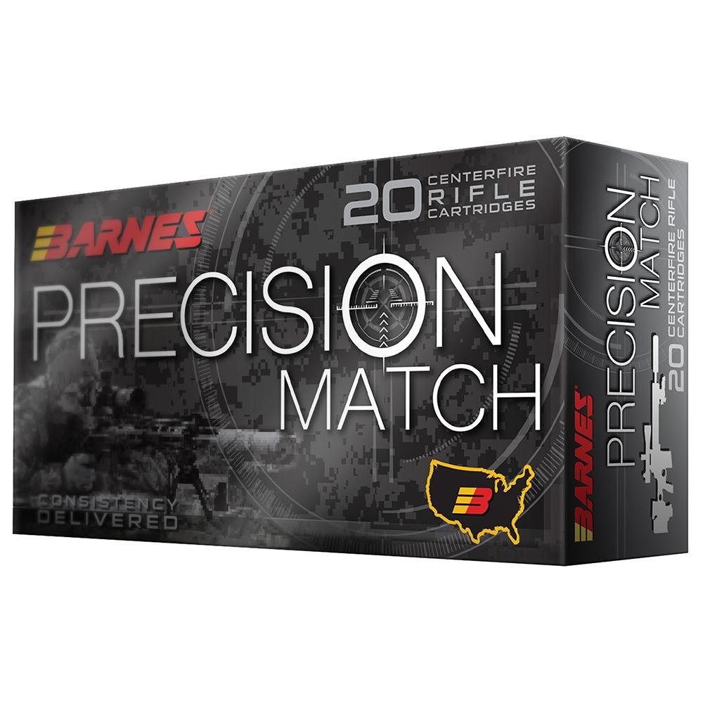 Barnes Precision Match Rifle Ammunition .300 Win Mag 220 gr OTM BT  20/ct