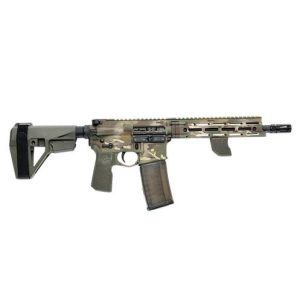 CNC Daniel Defense DDM4 V7 Woodland Edition Pistol 5.56mm 30rd Magazine 10.3" Threaded Barrel Camo Cerakote