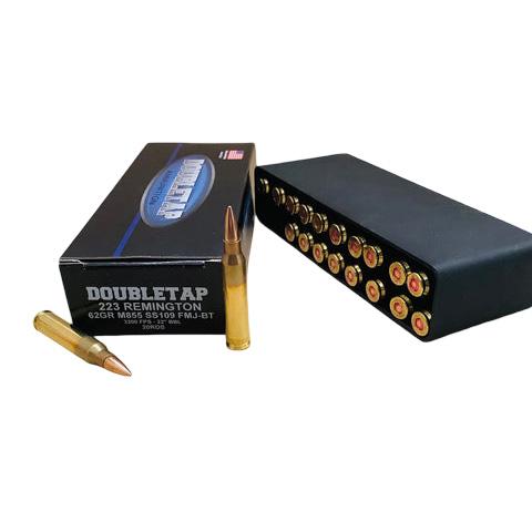 Double Tap M855 SS109 Rifle Ammunition .223 Rem 62gr FMJ BT 2950 fps 20/ct
