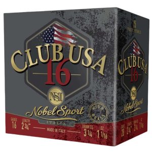 Nobel Sport Club USA 16 Shotshells 16 ga 2-3/4" 1-1/16 oz 1330 fps #8 25/ct