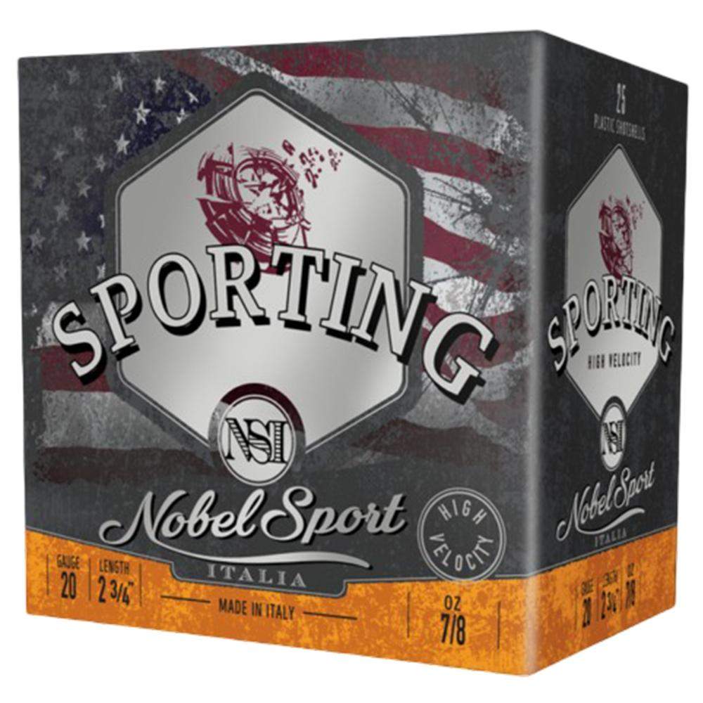 Nobel Sport Target Sporting Clays Shotshells 20ga 2-3/4" 7/8oz 1275fps #7.5 25/ct