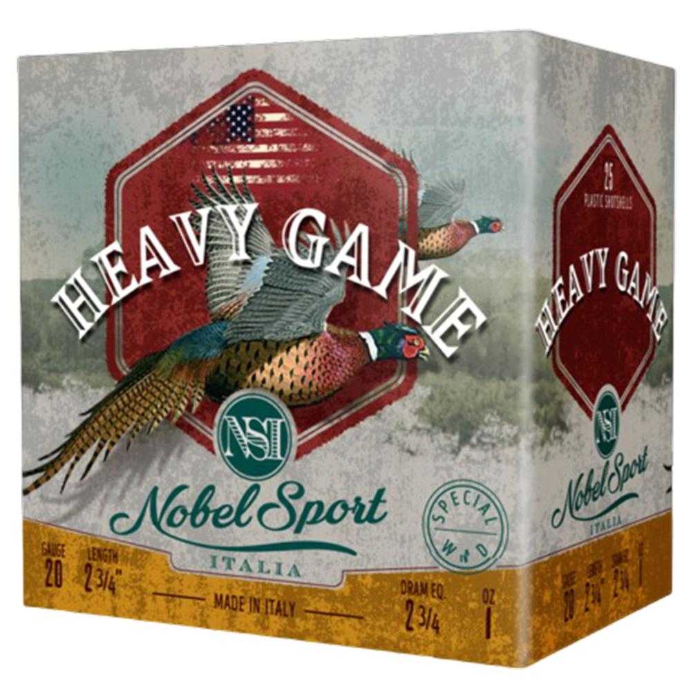 Nobel Sport Heavy Game Shotshells 20 ga 2-3/4" 1 oz 1250 fps #6 25/ct