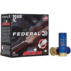 Federal All American Shotshells 12ga 2-3/4" 1-1/8oz 1250 fps #8 25/ct
