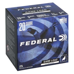 Federal Game-Shok Upland Game Hi Brass Load Shotshells 20 ga 3" 1-1/4 oz 1300 fps #5 25/ct
