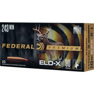 Federal Premium ELD-X Rifle Ammunition .243 Win 90gr HP 3100 fps 20/ct