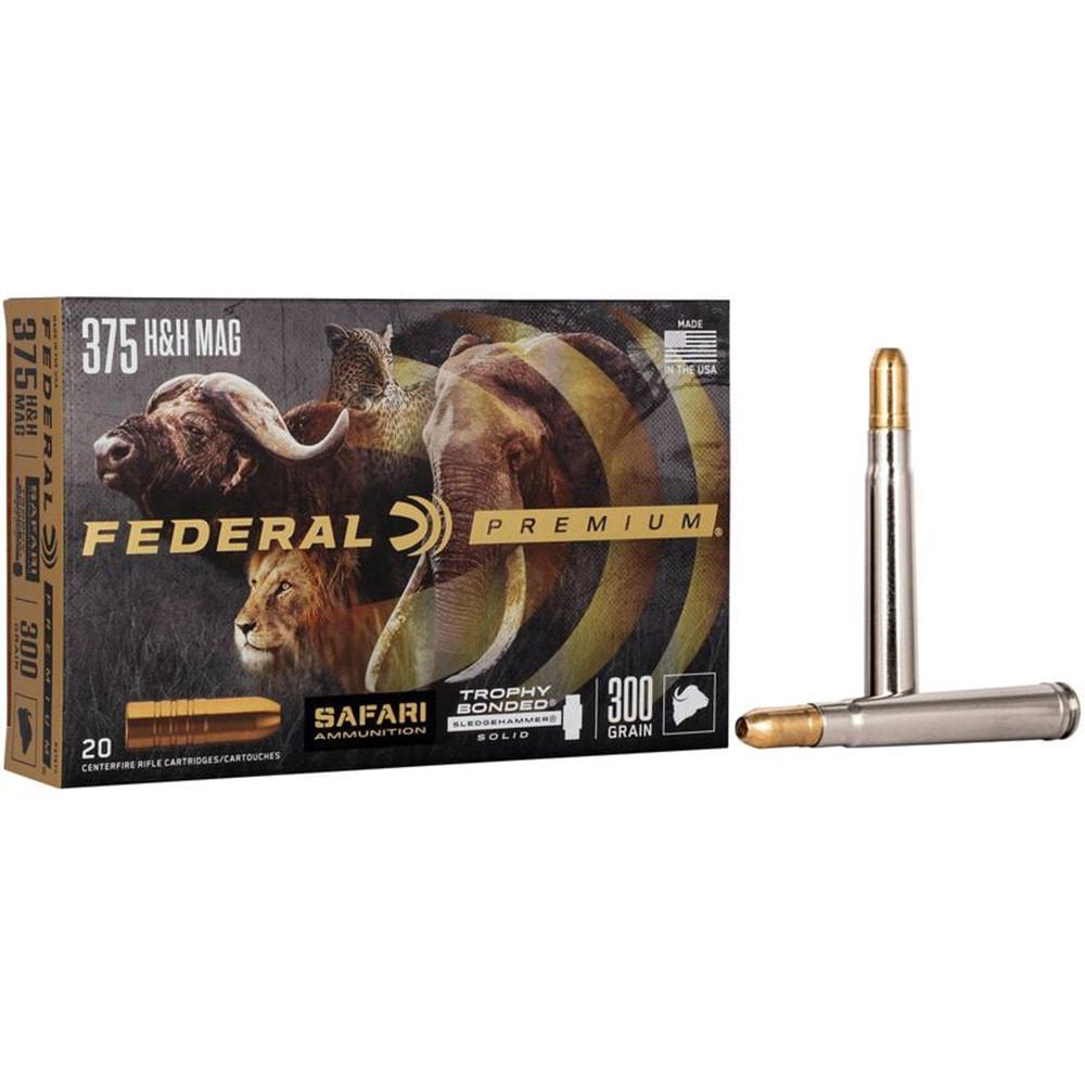 Federal Premium Cape-Shok Rifle Ammunition .375 H&H 300 gr TBSS 2440 fps - 20/ct