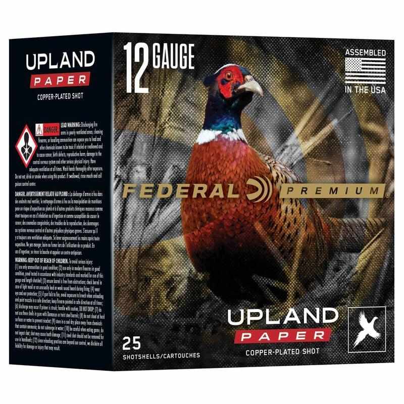 Federal Premium Upland Paper Shotshells 12ga 2-3/4" 1-1/4oz 1330 fps #6 25/ct