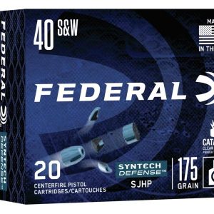 Federal  Syntech Defense Handgun Ammunition .40 S&W SJHP1050 fps 20/ct
