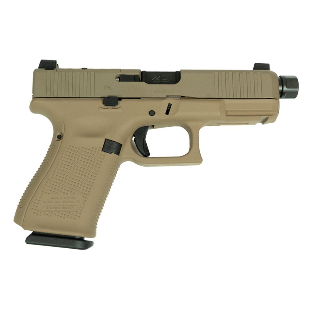 Glock V-Series Model 19 FDE Cerakote Handgun 9mm Luger 15rd Magazines (3) 4.6" Threaded Barrel Austria Made
