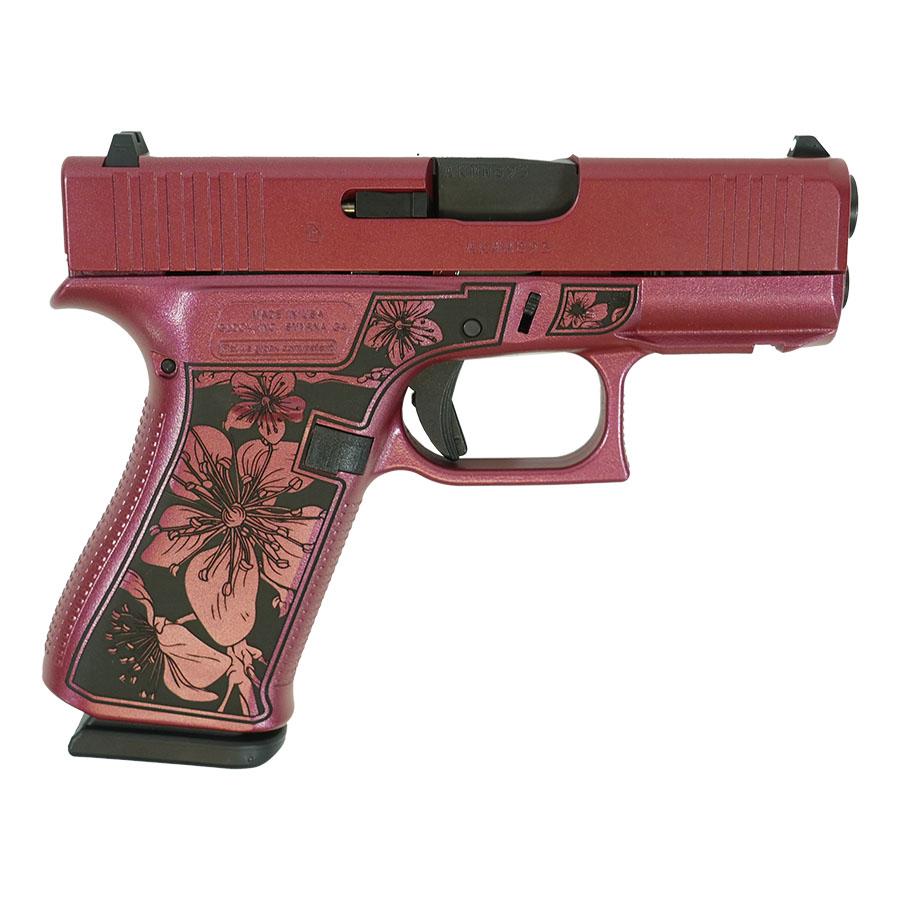 Glock 43X "Cherry Blossom" Medusa Pink Handgun 9mm Luger 10rd Magazines (2) 3.4" Barrel Accessory Grip Rail USA Made