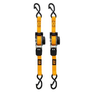 Muddy Retractable Ratchet Straps 1"x10 ft Orange 2/ct
