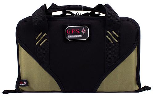 G-Outdoors Large Memory Foam Case with Magazine Back Pockets- Green/Black
