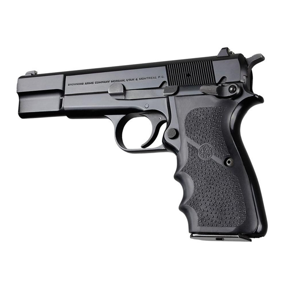 Hogue Browning Hi-Power Rubber Grips with Finger Grooves