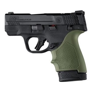 Hogue HandAll Beaver Tail Handgun Grip Sleeve S&W M&P 9 Shield Plus OD Green