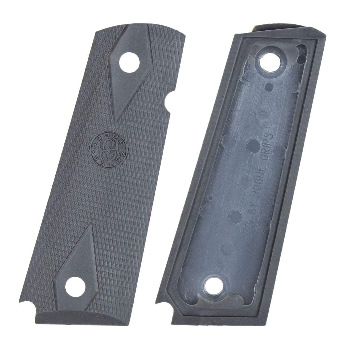 Hogue Colt Government Grips .45 1911 Rubber Grips Panels Checkered - Pewter