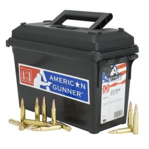 Hornady American Gunner Rifle Ammunition .223 Rem 55 gr HP-Match 3240 fps 247/ct