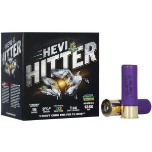 HEVI-Shot HEVI-Hitter Tungsten/Steel Shotshells 16ga 2-3/4" 1oz 1350 fps #2 25/ct